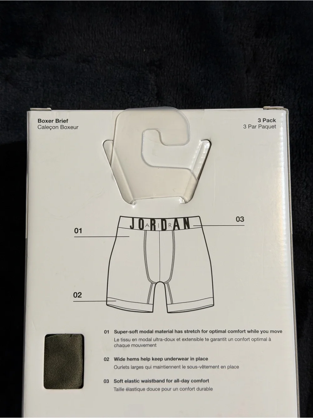 Jordan Flight Modal Men's Boxer Briefs - Olive/Khaki - 3 Pack Size L/G🏀